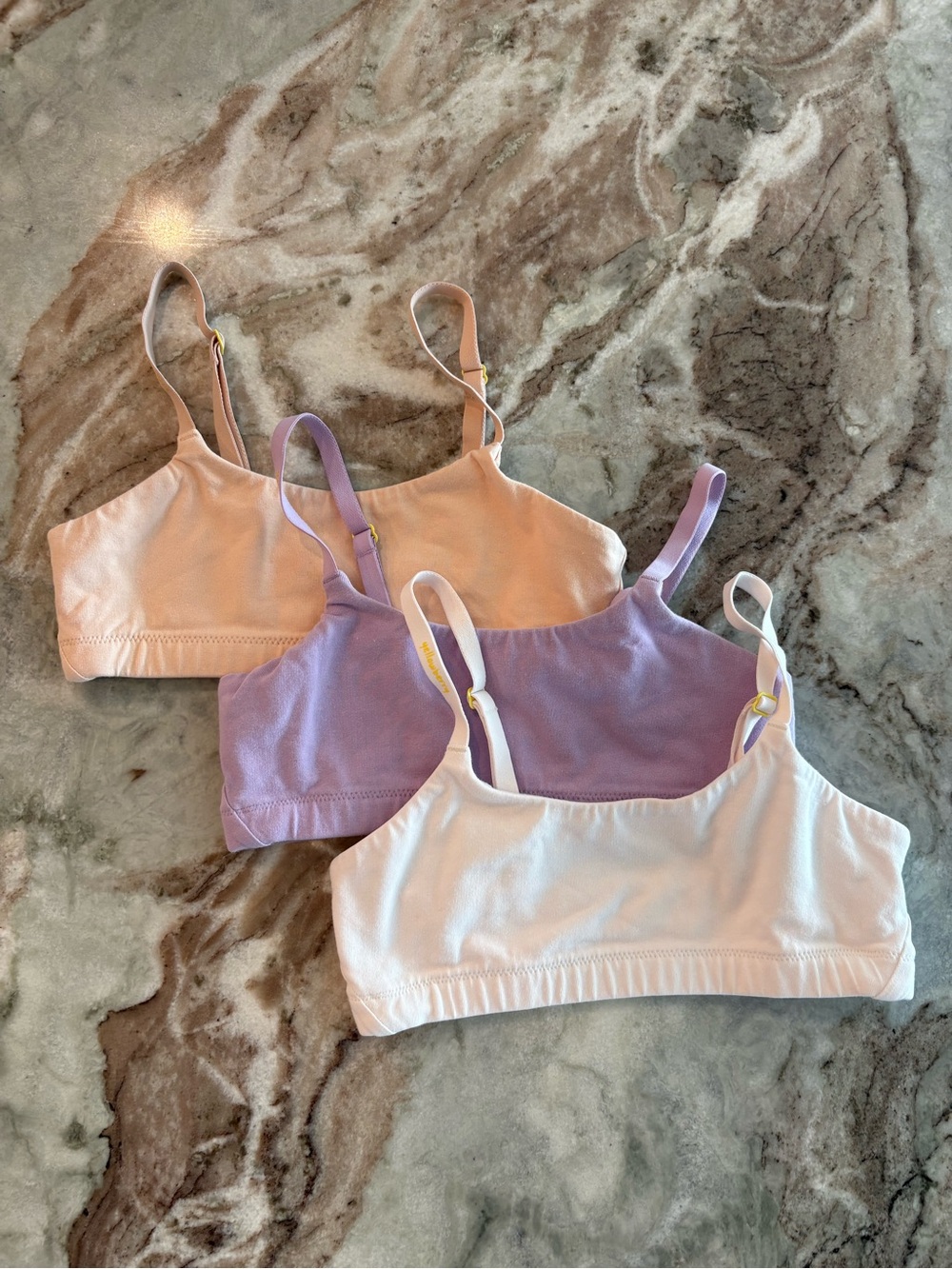 Yellowberry Training bra Pipit Bundle of Three Set Small Medium 3 Colors Cotton
